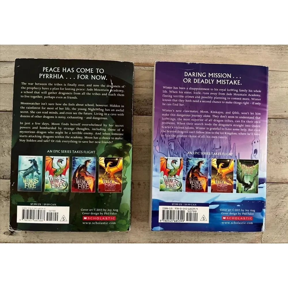 Wings Of Fire #6 Moon Rising #7 Winter Turing - Tui T Sutherland Paperback Books